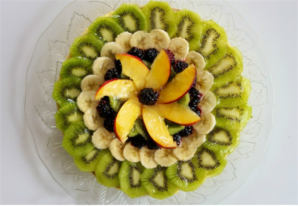获奖水果拼盘图片大全,精致的花朵水果拼盘图片